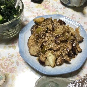 丼にも☆なすとネギのさっぱり炒め